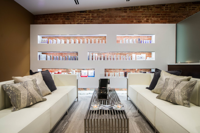 Luigi Parasmo Salon waiting room at new spa by Joy Asico